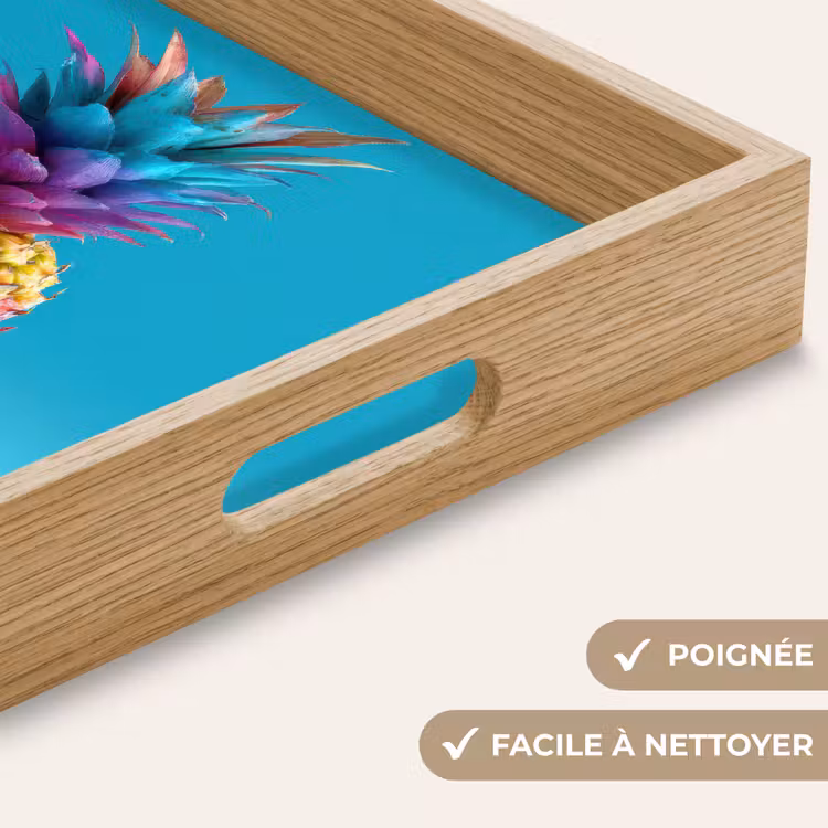 Plateau - Ananas - Arc-en-ciel - Bleu - Pop art — 8