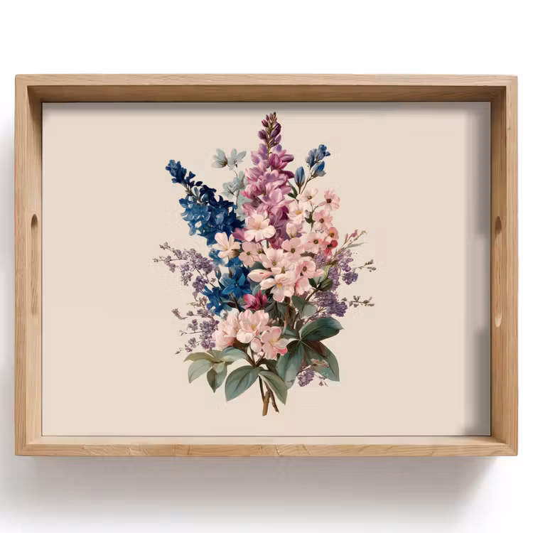 Plateau - Bouquet - Beige - Harmonieux - Subtil — 1