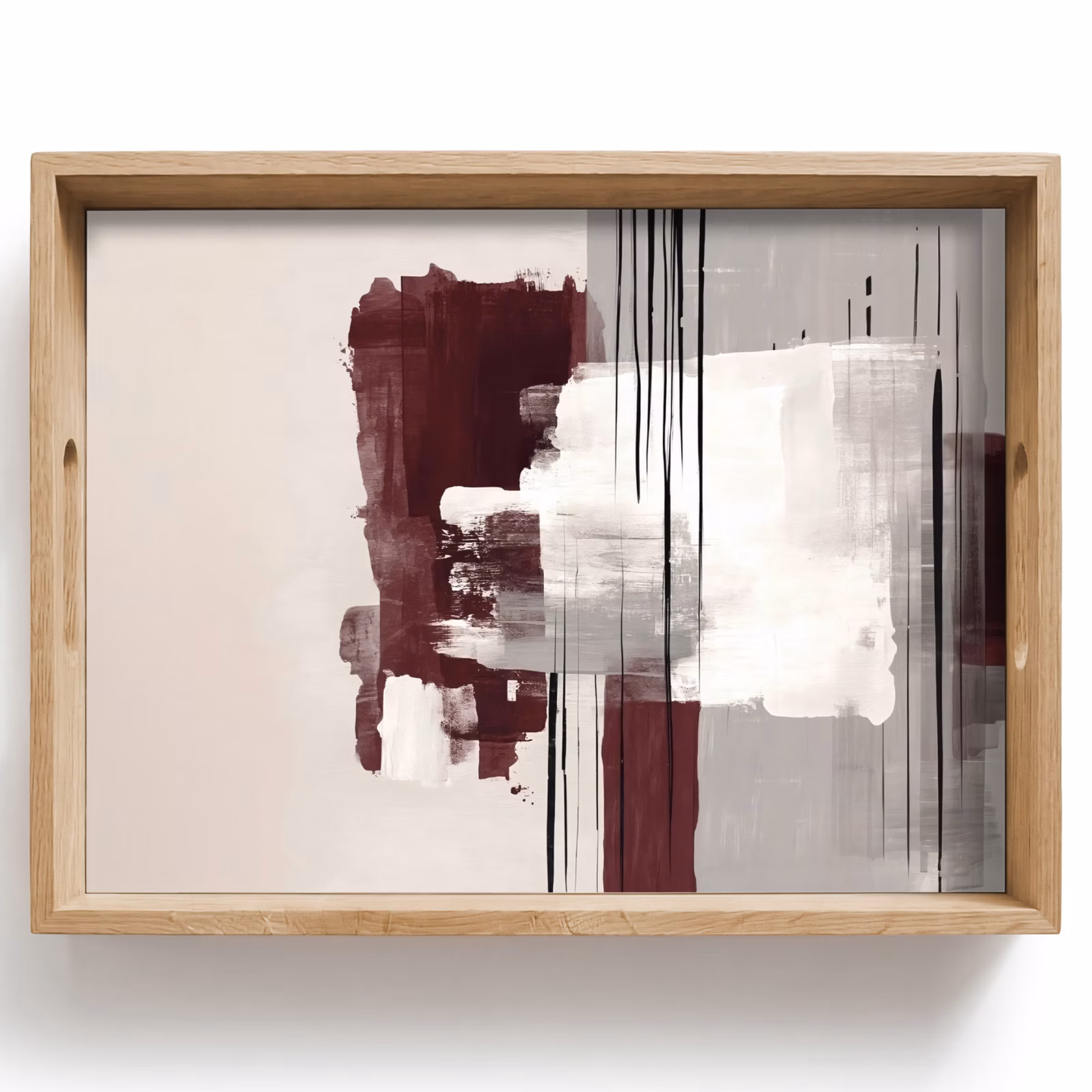Plateau - Coups de pinceau - Abstrait - Lignes - Rouge — 1