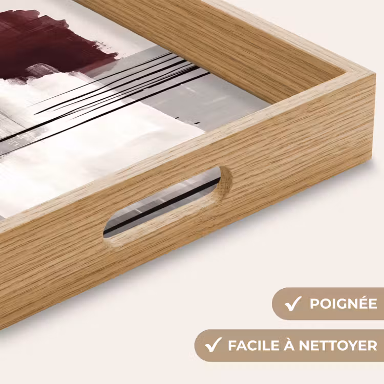Plateau - Coups de pinceau - Abstrait - Lignes - Rouge — 8