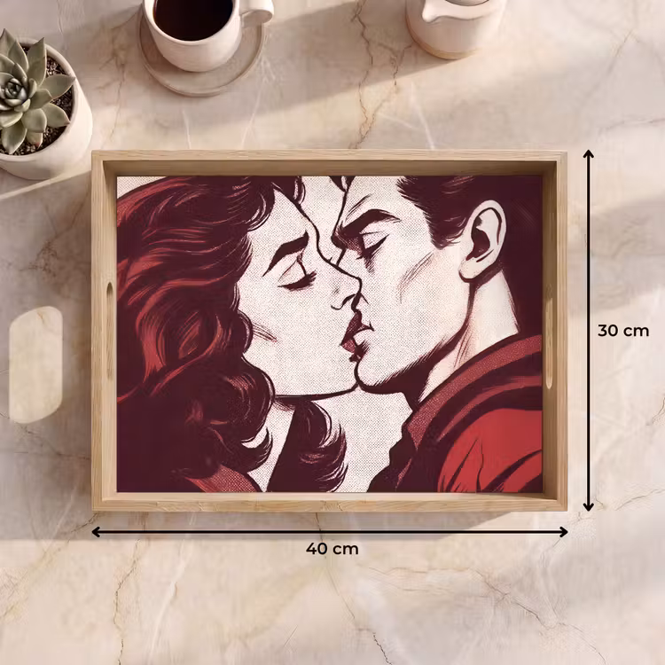 Plateau - Coussin - People - Retro - Bordeaux — 7