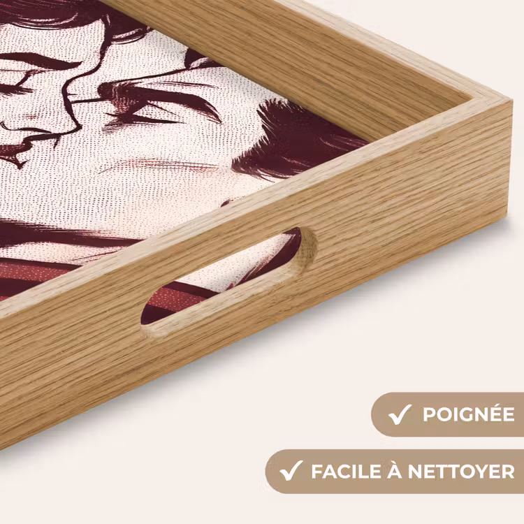 Plateau - Coussin - People - Retro - Bordeaux — 8