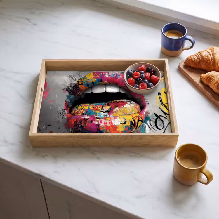 Plateau - Lèvres - Graffiti - Expressif — 3