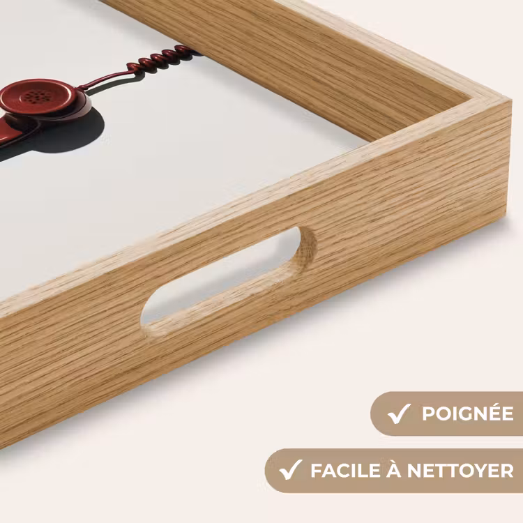Plateau - Téléphone - Cordon - Rouge - Minimaliste — 8