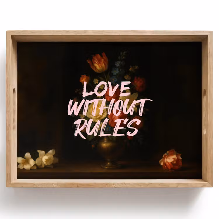 Plateau - Amour - Moderne - Fleurs — 1