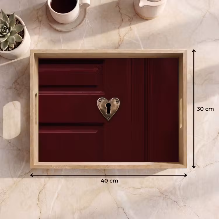 Plateau - Bordeaux - Porte-clés - Bois - Porte — 7