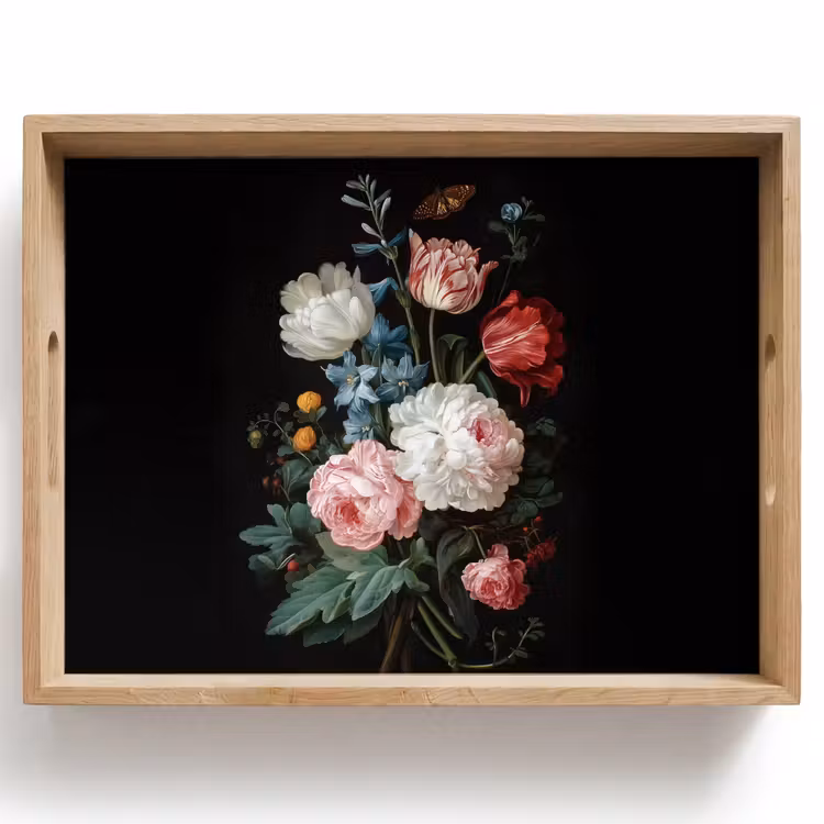 Plateau - Bouquet - Coloré - Classique — 1