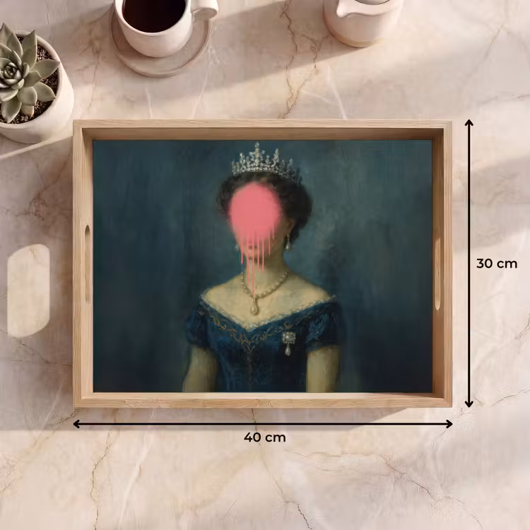 Plateau - Couronne - Goutte de peinture rose - Portrait — 7