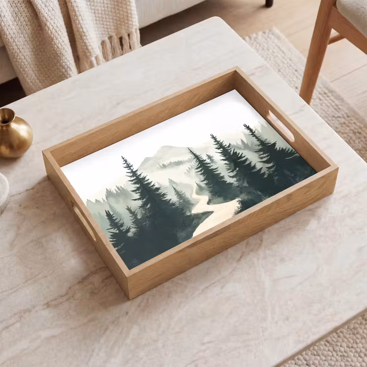 Plateau - Chemin - Arbres - Forêt - Illustration — 2
