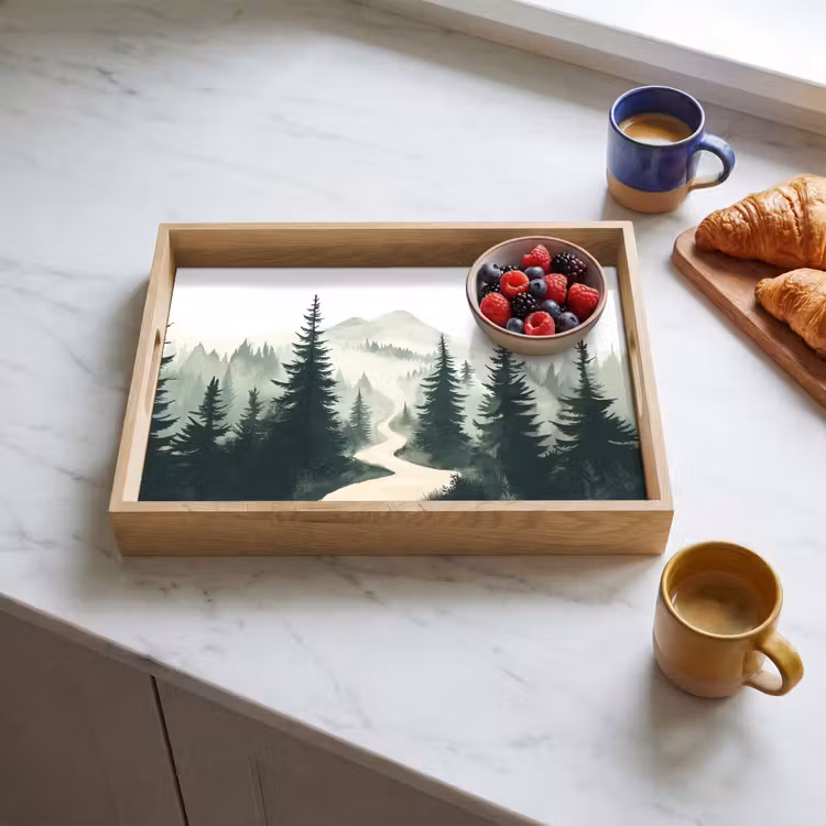 Plateau - Chemin - Arbres - Forêt - Illustration — 3