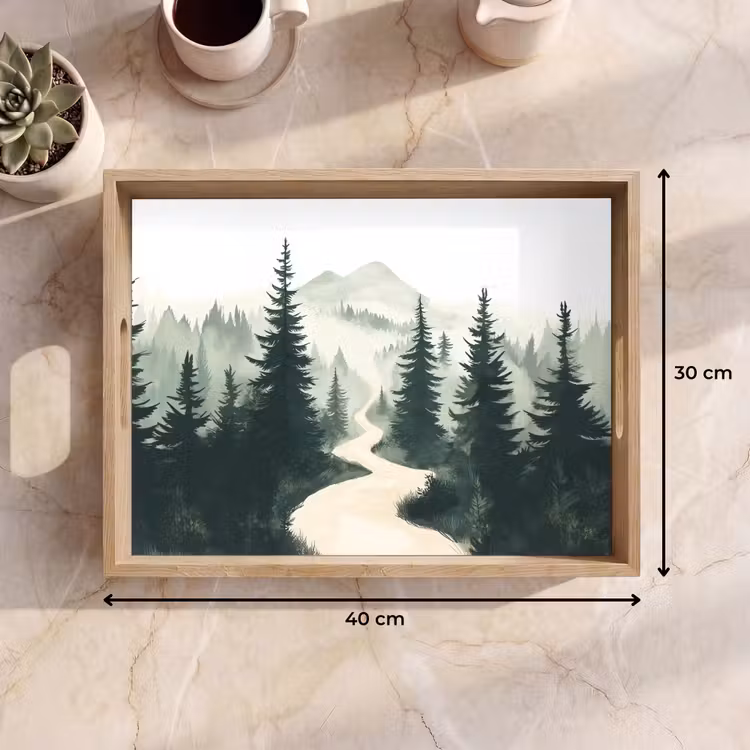 Plateau - Chemin - Arbres - Forêt - Illustration — 7
