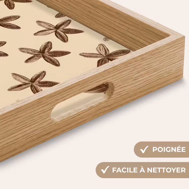 Plateau - Étoiles - Marron - Naturel — 8