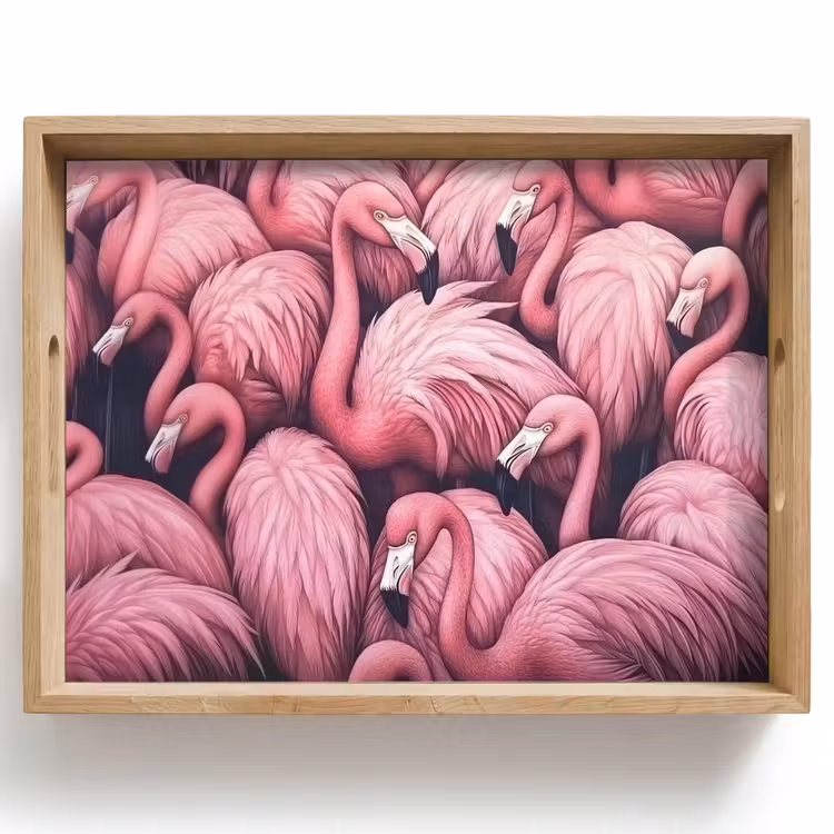 Plateau - Flamant - Rose - Animaux — 1