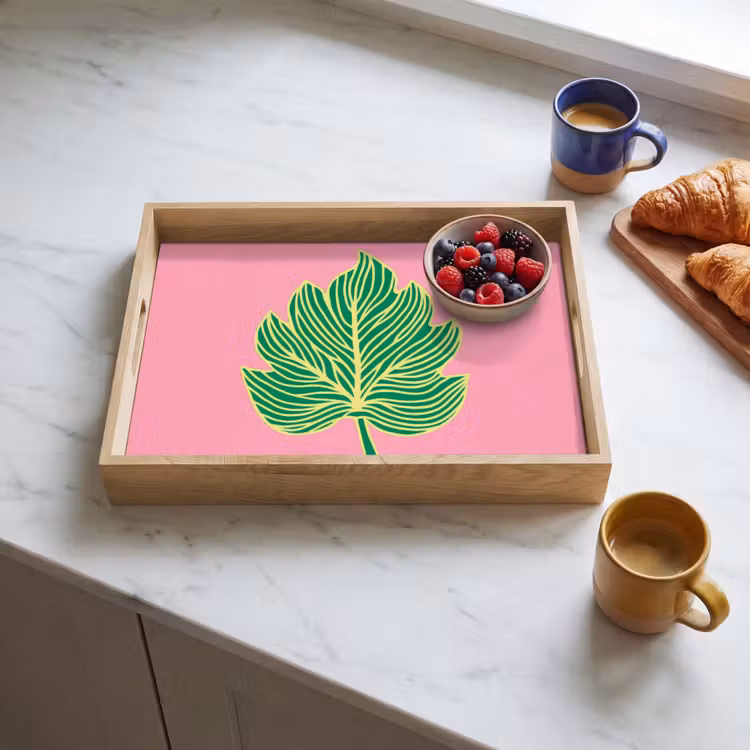 Plateau - Feuille - Vert - Illustration - Minimaliste — 3