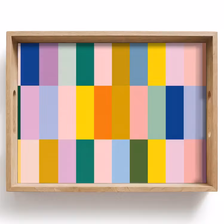 Plateau - Rayures - Bleu - Motif - Abstrait — 1