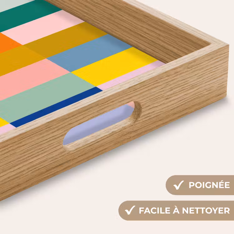 Plateau - Rayures - Bleu - Motif - Abstrait — 8