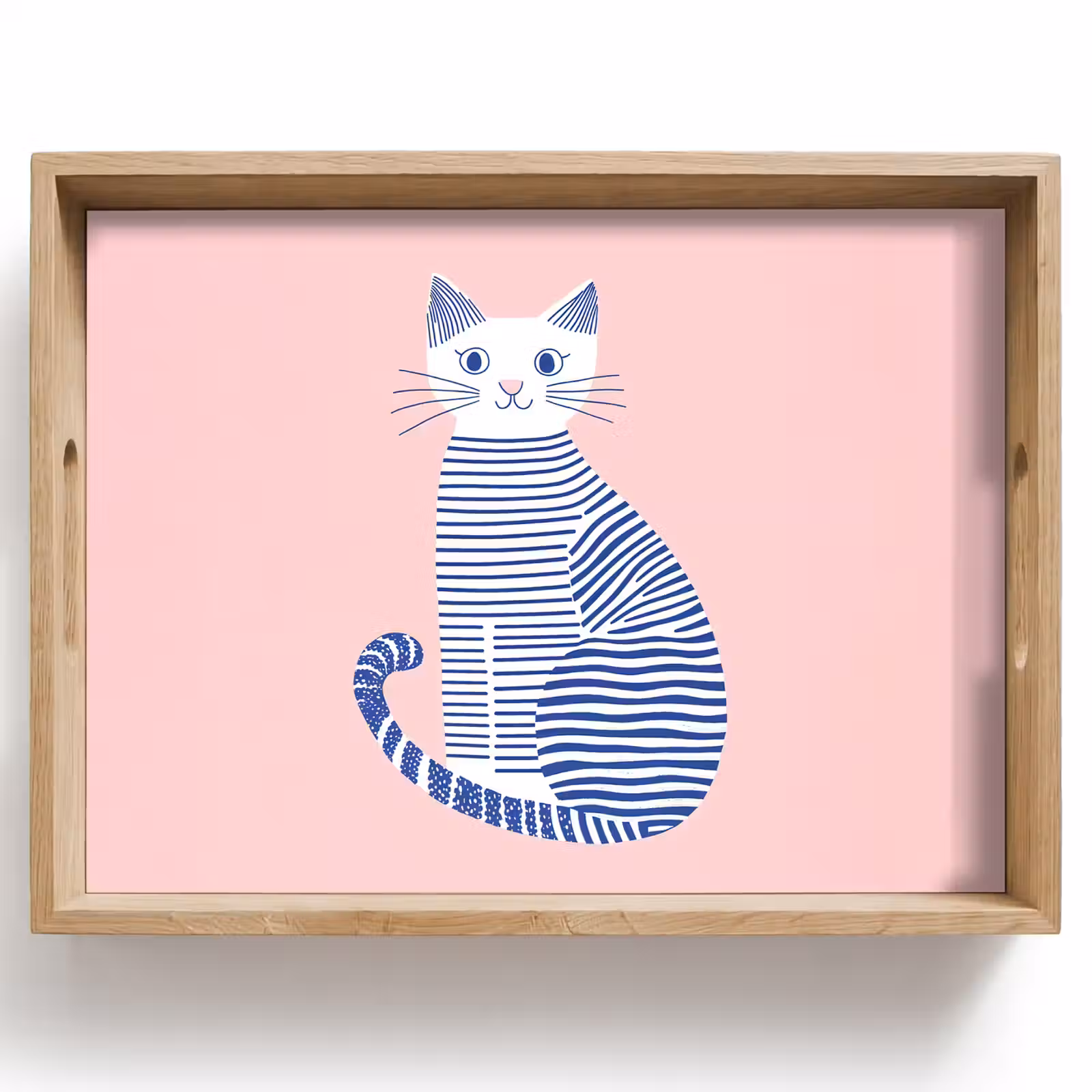 Plateau - Chat - Illustration - Minimaliste - Rose — 1