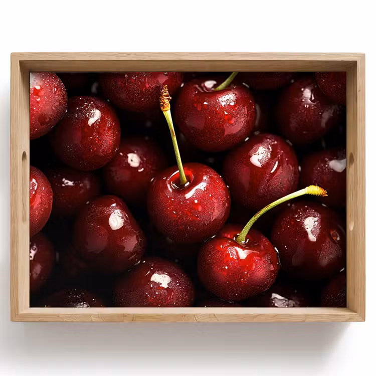 Plateau - Rouge - Fruits - Cerise — 1