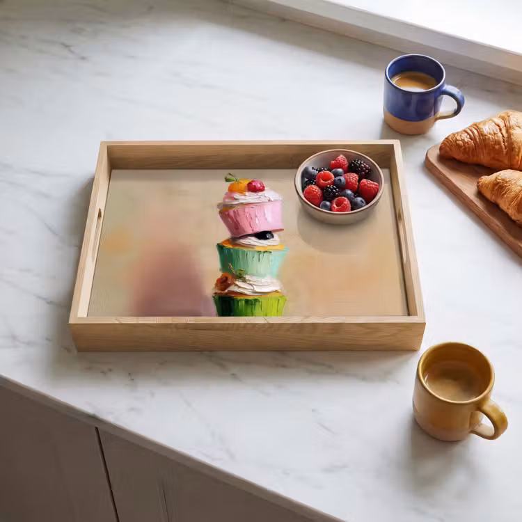 Plateau - Cupcakes - Empilés - Colorés - Fruits — 3