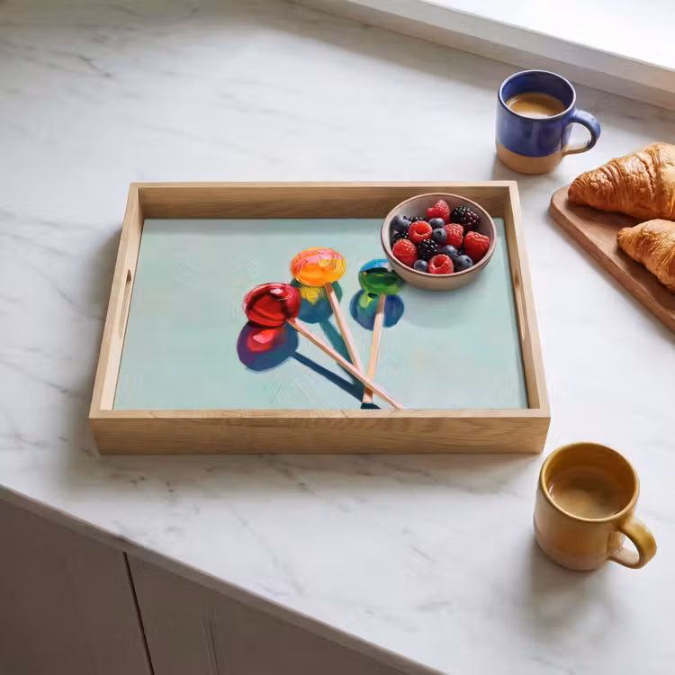 Plateau - Sucettes - Ombre - Trois - Bleu — 3