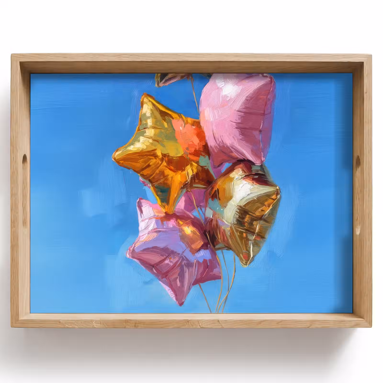 Plateau - Ballons - Or - En forme d'étoile - Rose — 1