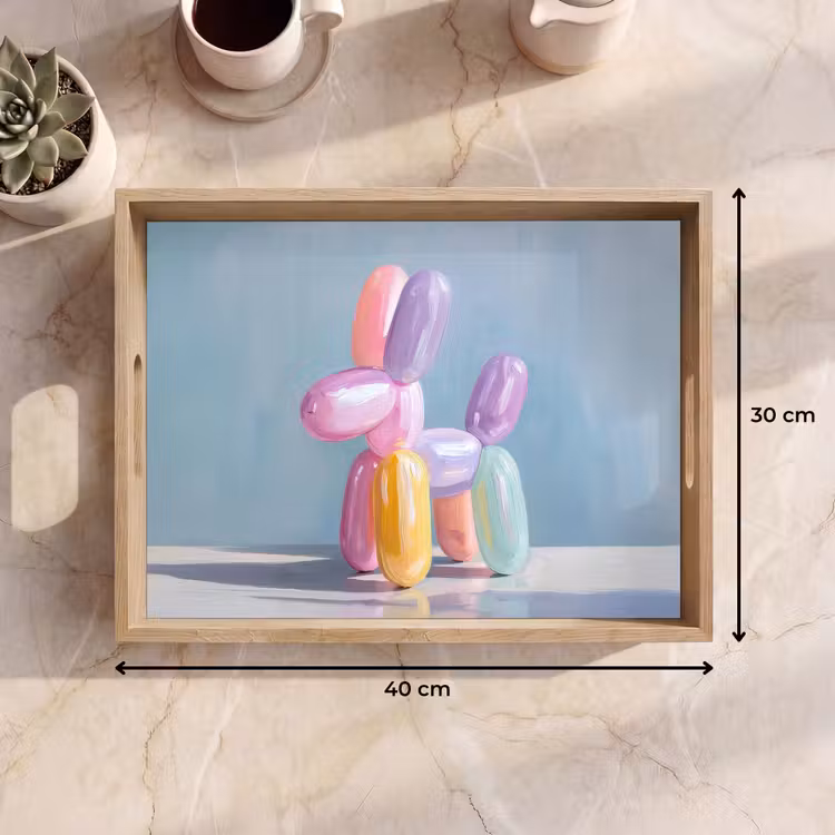 Plateau - Animal - Ballon - Teintes pastel - Brillant — 7
