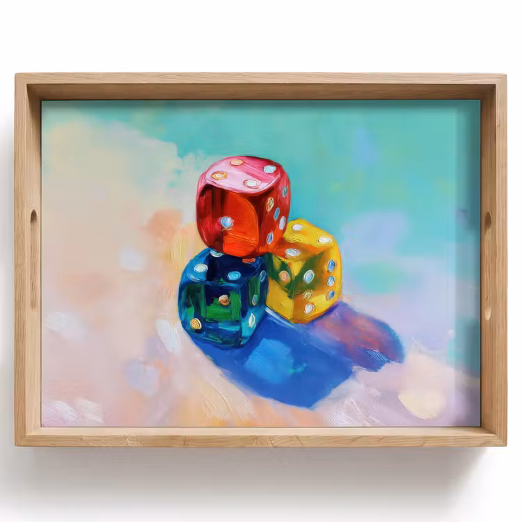Plateau - Dés - Coloré - Chiffres - Points — 1