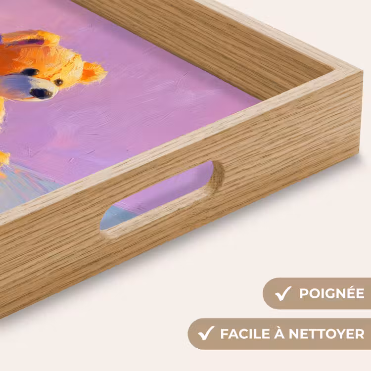Plateau - Ourson - Ombre - Coups de pinceau - Violet — 8