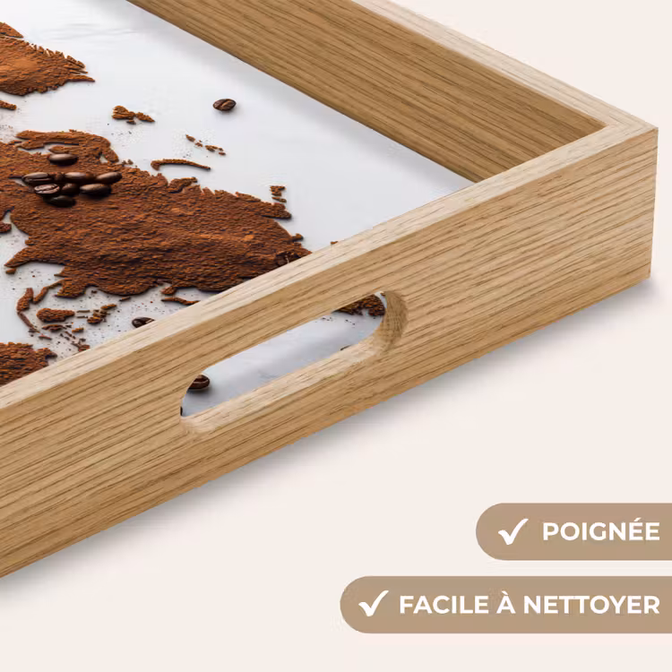 Plateau - Carte du monde - Café - Marbre — 8