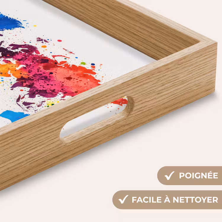 Plateau - Carte du monde - Graffiti - Coloré — 8