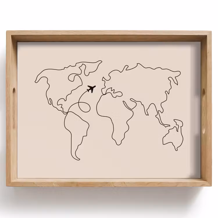Plateau - Carte du monde - Simple - Avion — 1