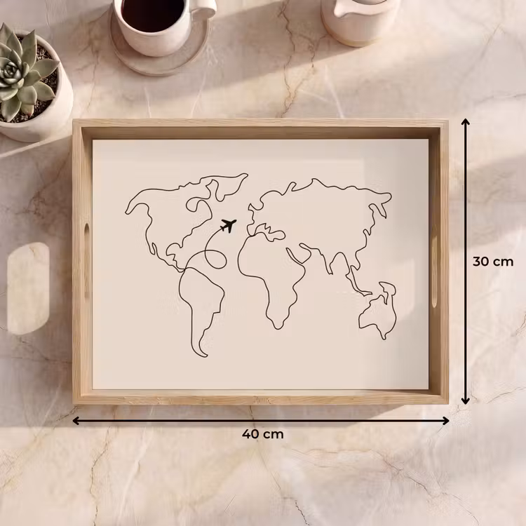 Plateau - Carte du monde - Simple - Avion — 7