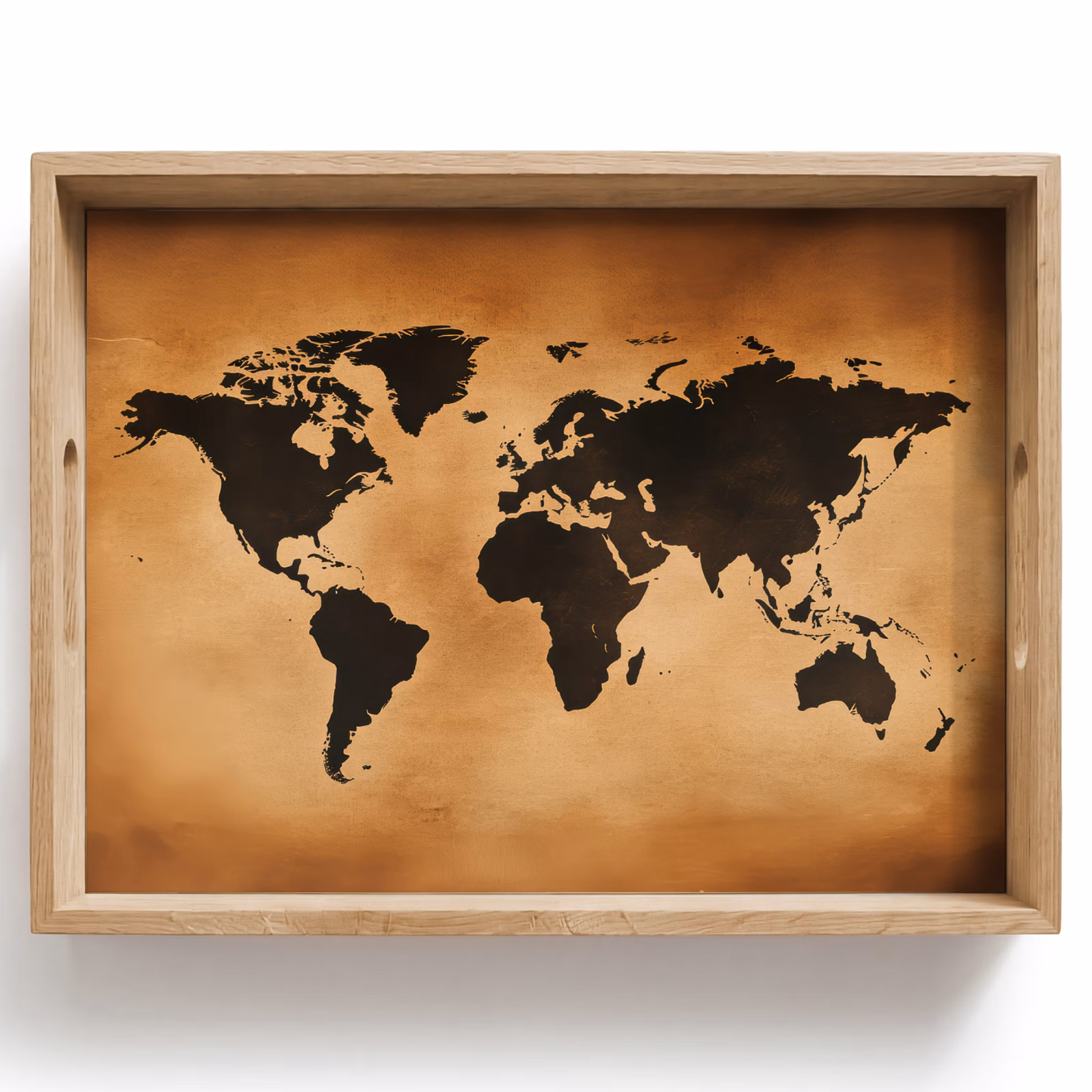 Plateau - Carte du monde - Marron - Carte — 1