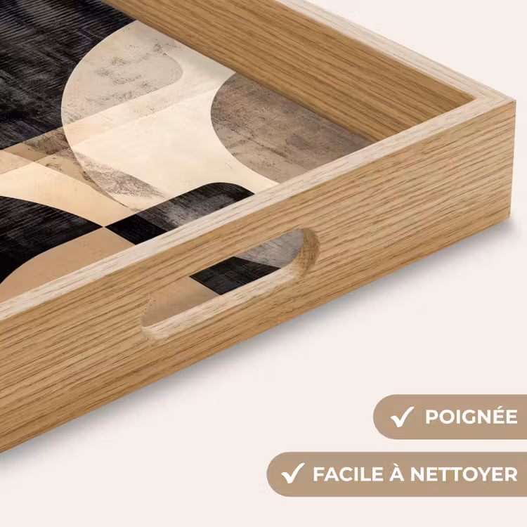 Plateau - Abstrait - Formes - Moderne - Beige — 8