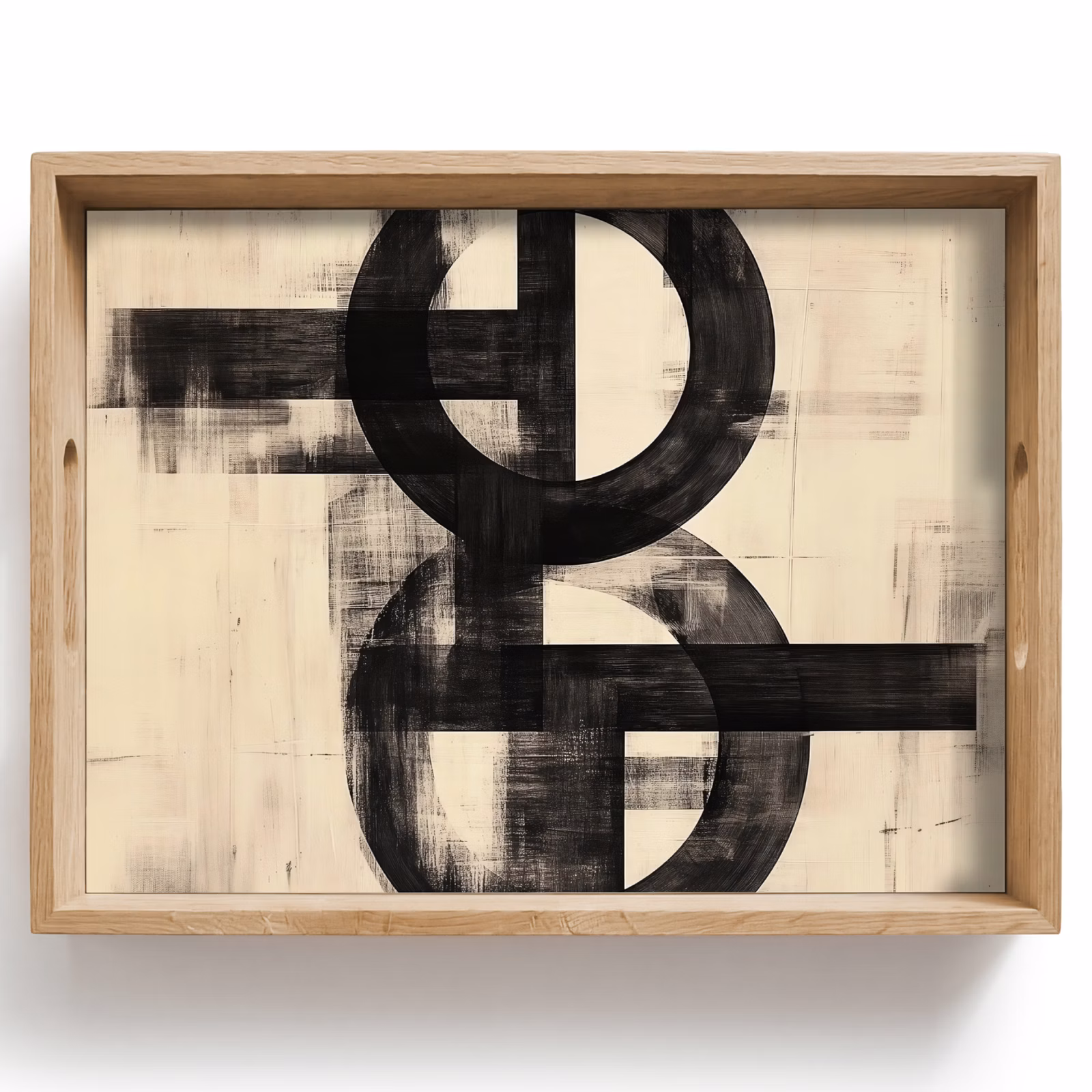 Plateau - Cercles - Poutres - Noir - Abstrait — 1