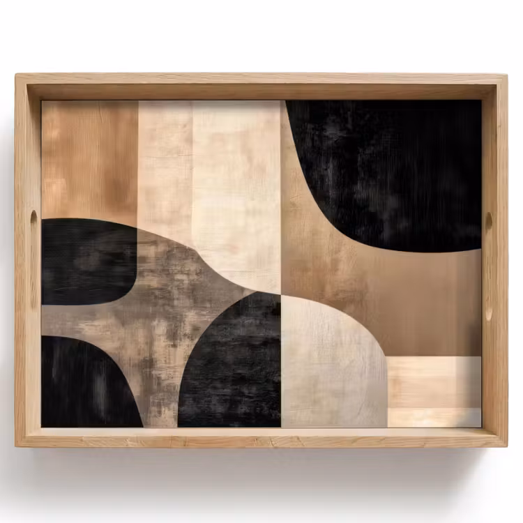 Plateau - Abstrait - Avions - Noir - Rond — 1