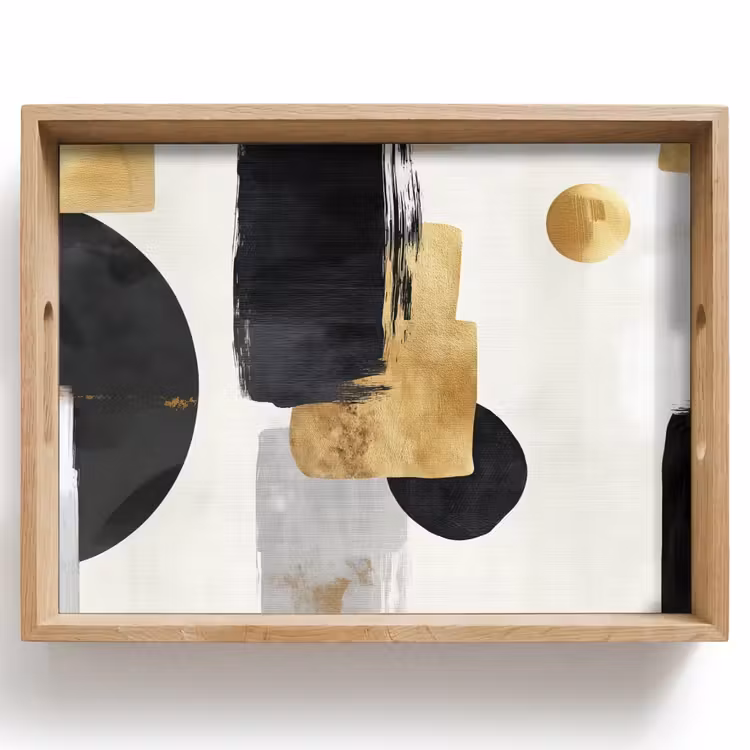 Plateau - Or - Rectangles - Cercles - Abstrait — 1