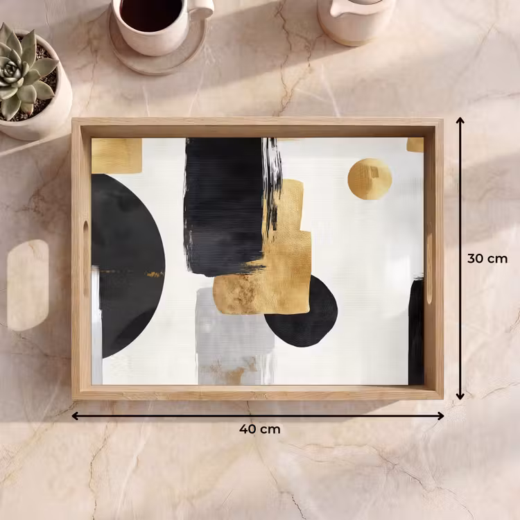Plateau - Or - Rectangles - Cercles - Abstrait — 7