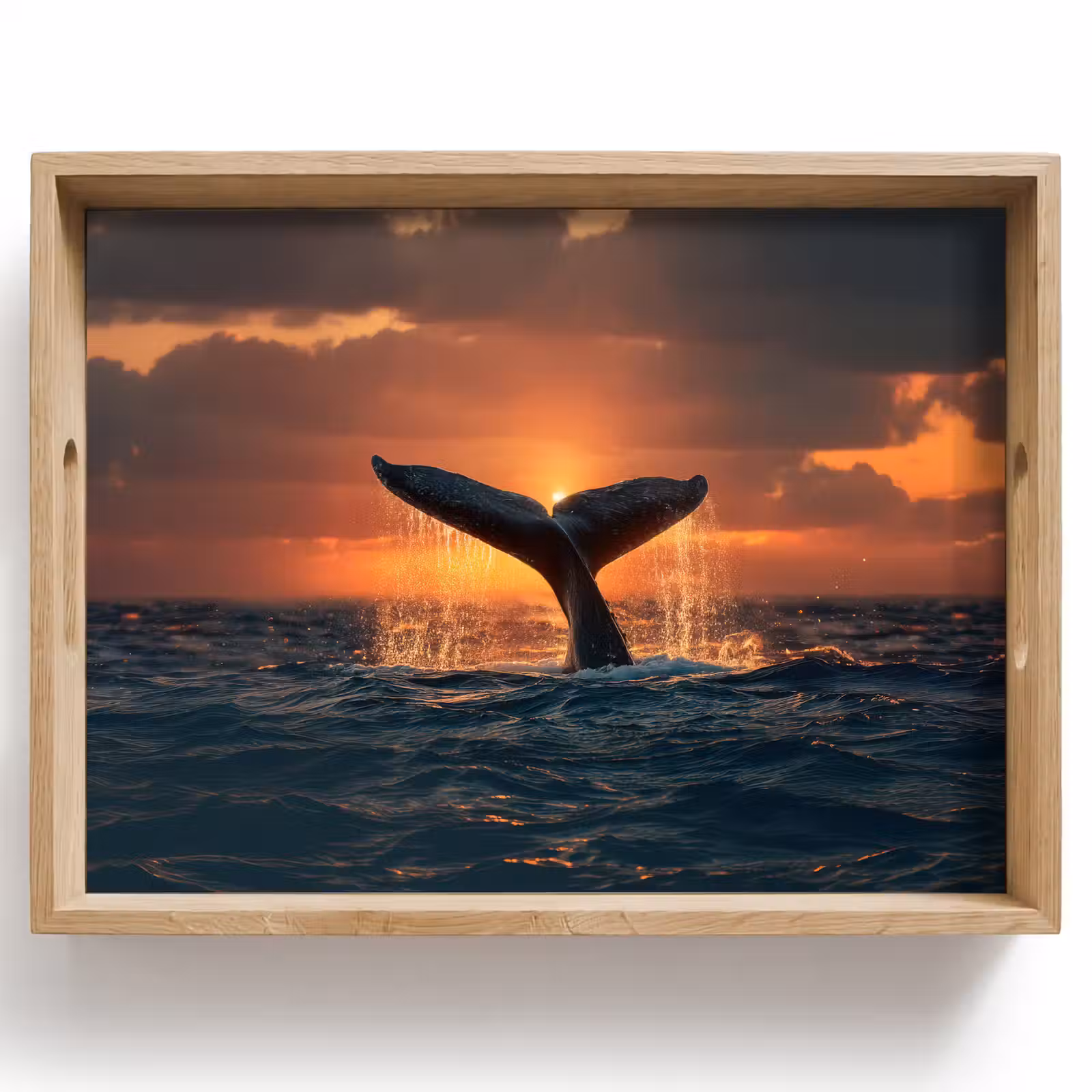 Plateau - Queue de baleine - Eau - Coucher de soleil — 1