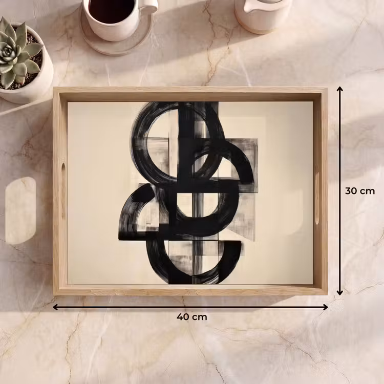 Plateau - Cercles - Lignes - Formes - Noir — 7