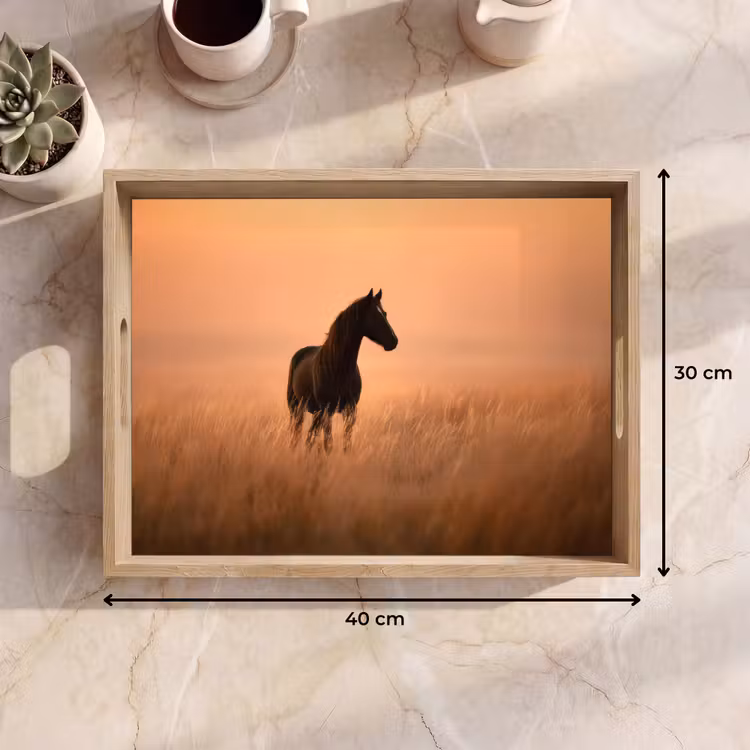 Plateau - Cheval - Pelouse - Coucher de soleil — 7