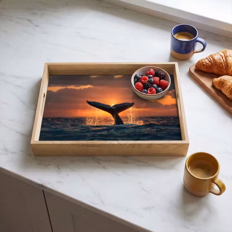 Plateau - Queue de baleine - Eau - Coucher de soleil — 3