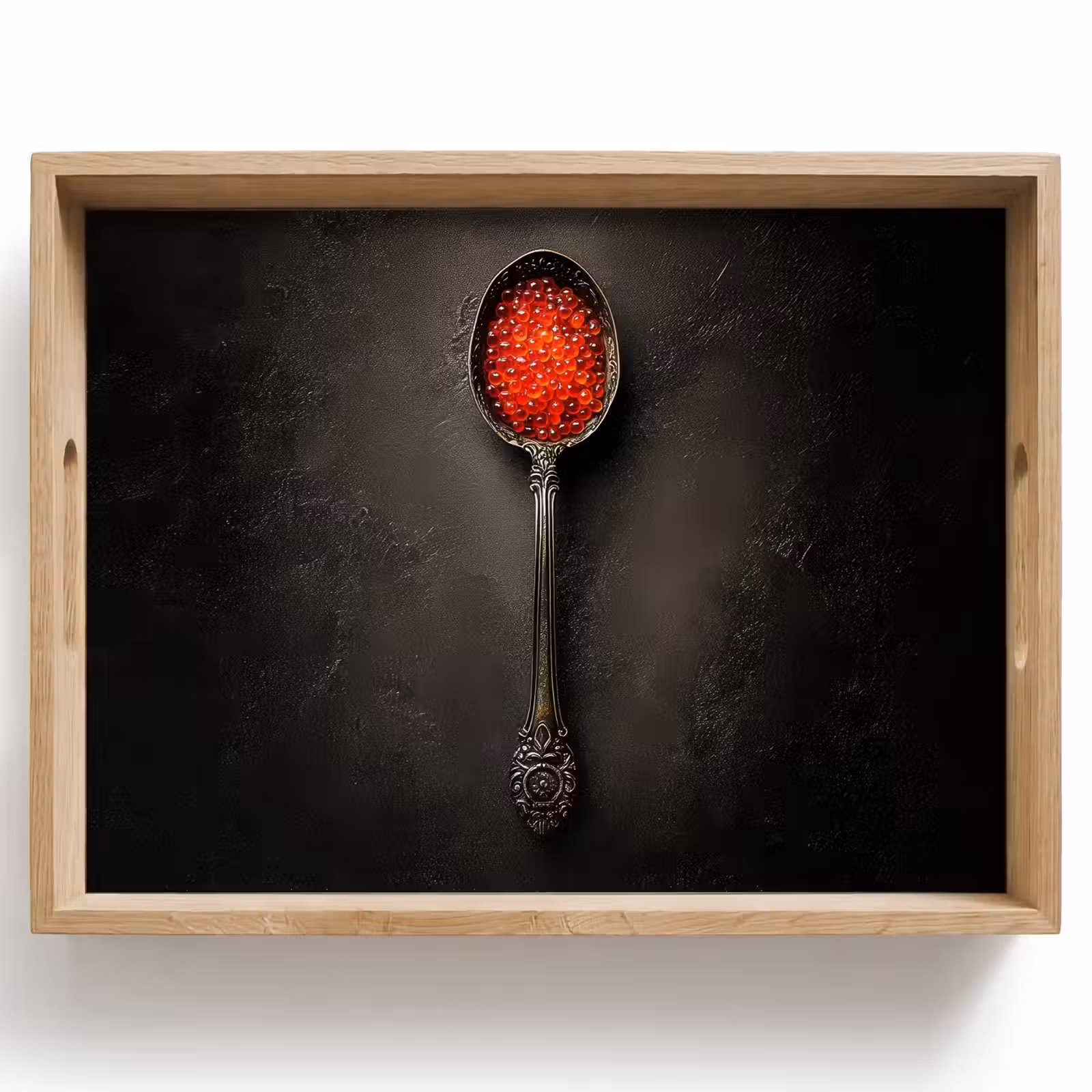 Plateau - Noir - Cuillère - Caviar — 1
