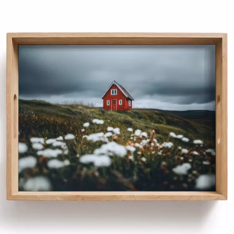 Plateau - Colline - Cottage - Fleurs - Blanc — 1