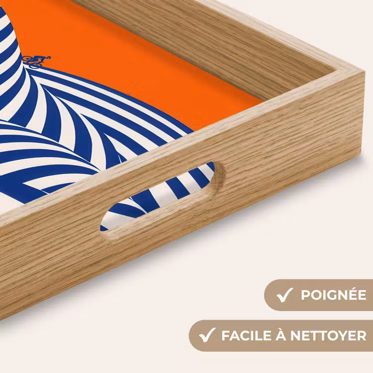 Plateau - Cycliste - Collines - Rayures - Bleu — 8