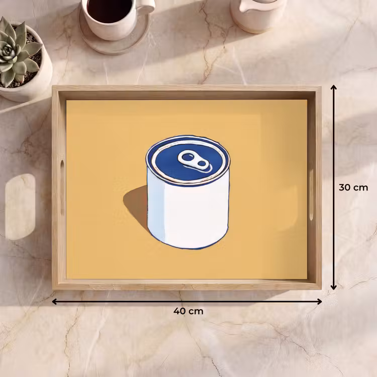 Plateau - Etain - Minimaliste - Bleu - Illustration — 7