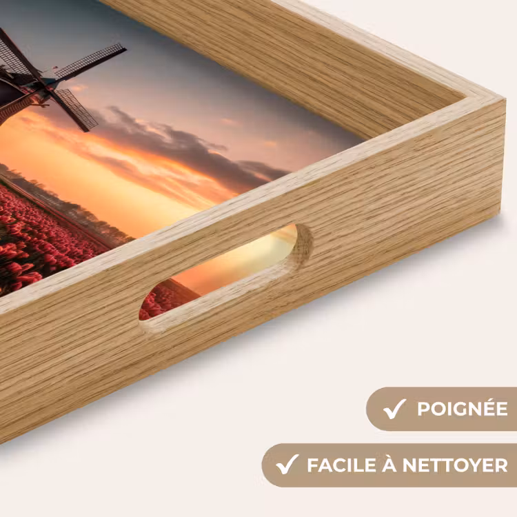 Plateau - Moulin - Coucher de soleil - Tulipes - Rouge — 8