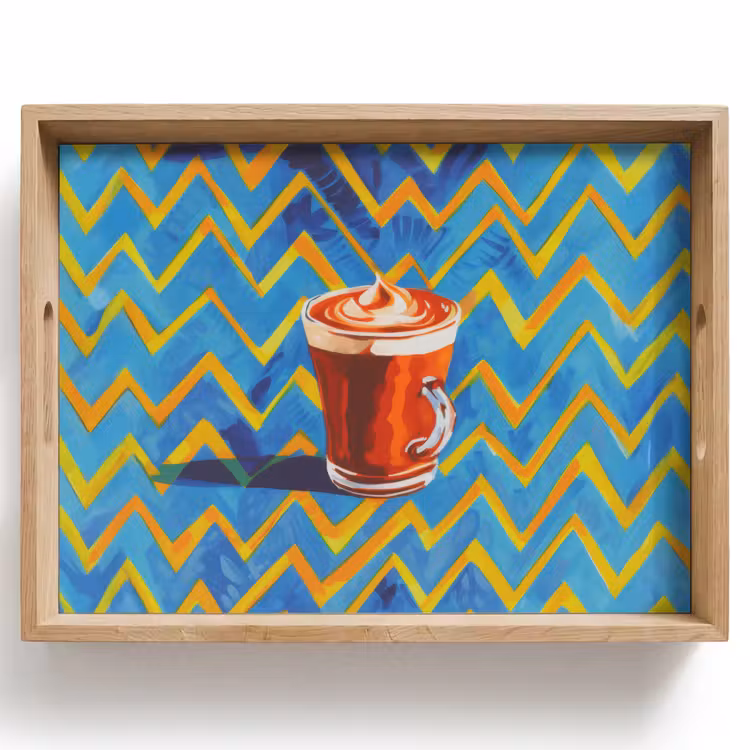 Plateau - Mug - Café - Zigzag - Crème fouettée — 1