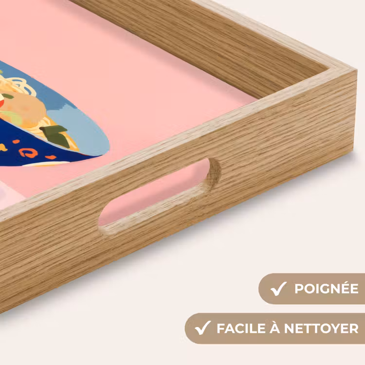 Plateau - Nouilles - Bol - Bleu - Illustration — 8