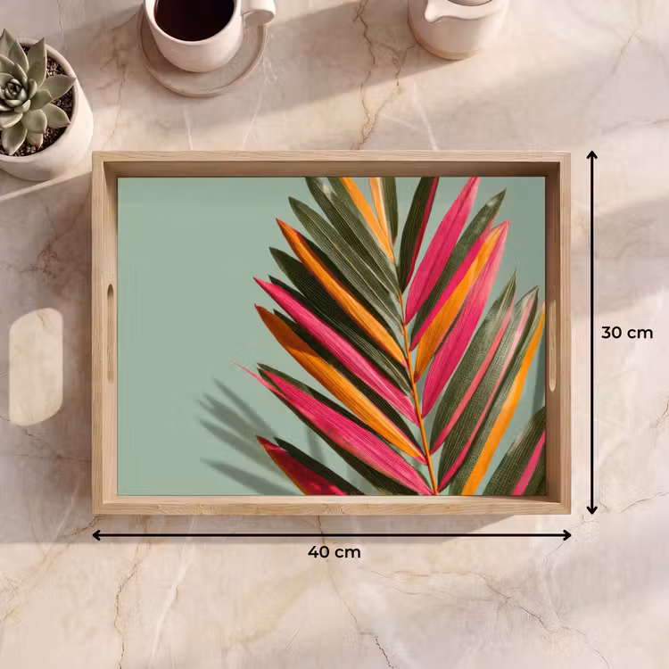 Plateau - Branche - Feuilles - Colorée - Ombre — 7